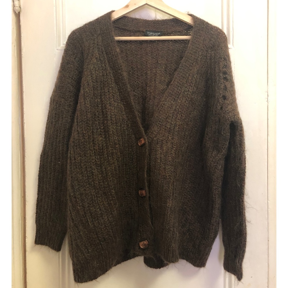 Topshop boyfriend cardigan sweater Sz 6/M
